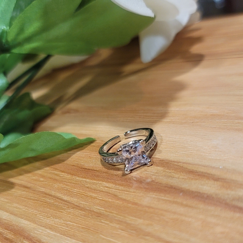 925 Sterling Silver Proposal Ring for Women,Princess,CertifiedTibetan,Engagement - Picture 4 of 7